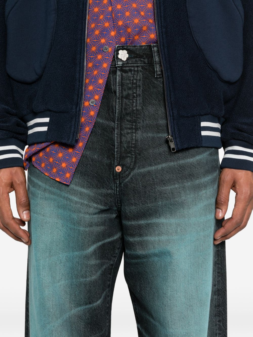 Jeans lavati in blu Kenzo - uomo 