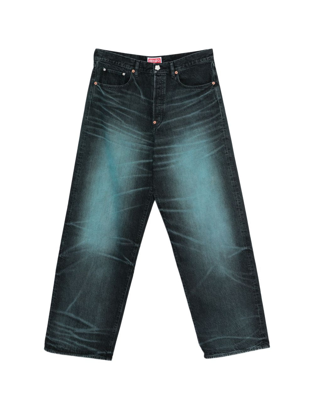 Jeans lavati in blu Kenzo - uomo 