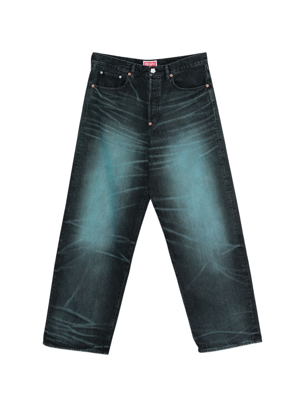 Jeans lavati in blu Kenzo - uomo 
