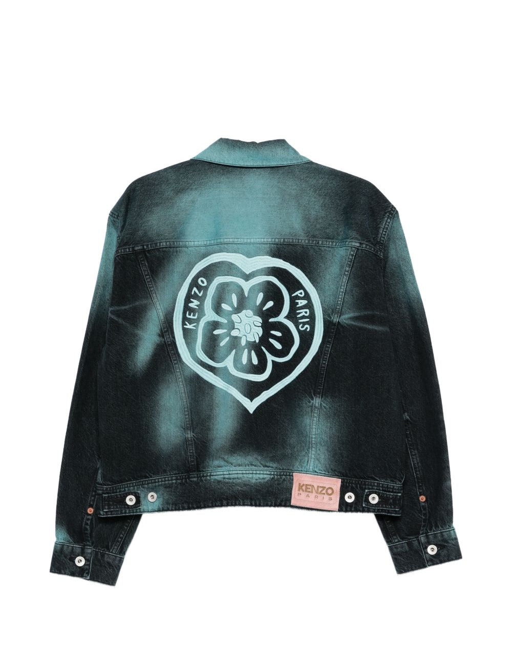 Giacca denim con stampa in nero Kenzo - uomo 