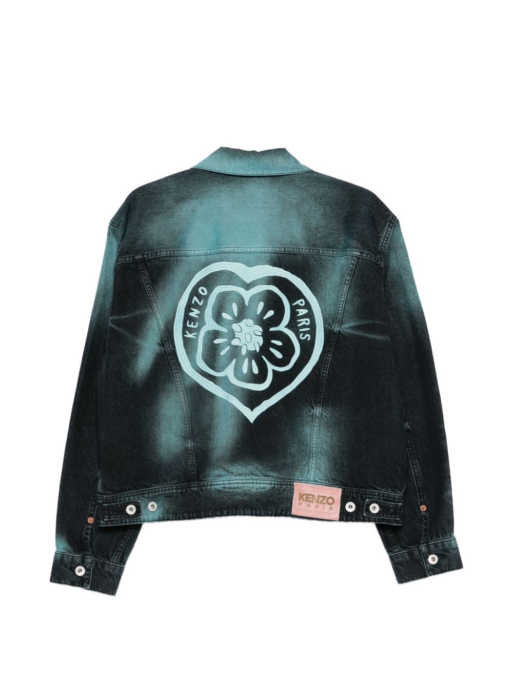 Giacca denim con stampa in nero Kenzo - uomo 