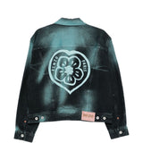 Giacca denim con stampa in nero Kenzo - uomo 