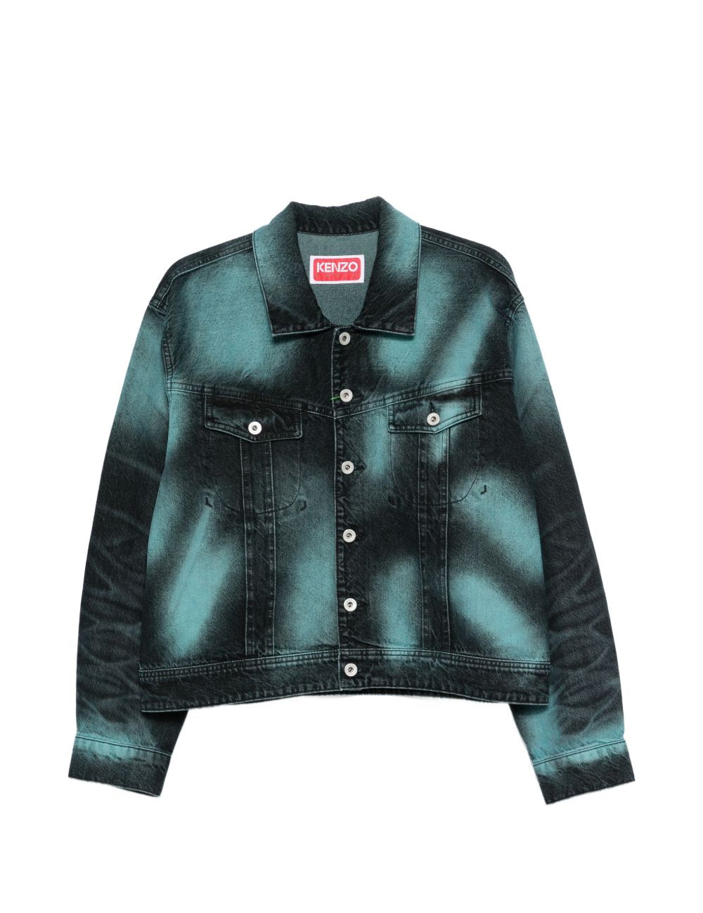 Giacca denim con stampa in nero Kenzo - uomo 