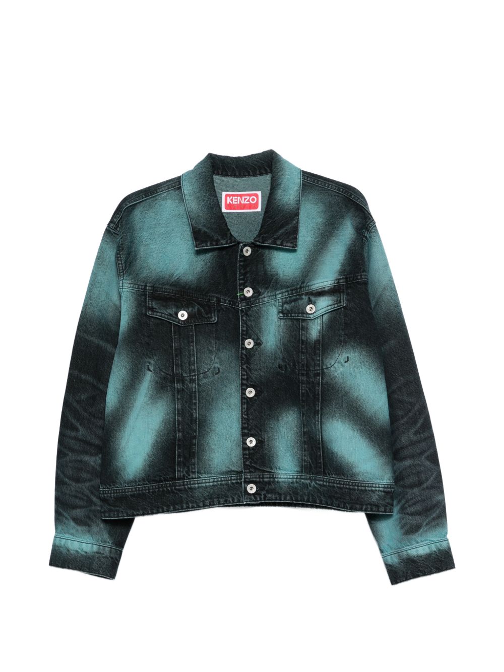 Giacca denim con stampa in nero Kenzo - uomo 