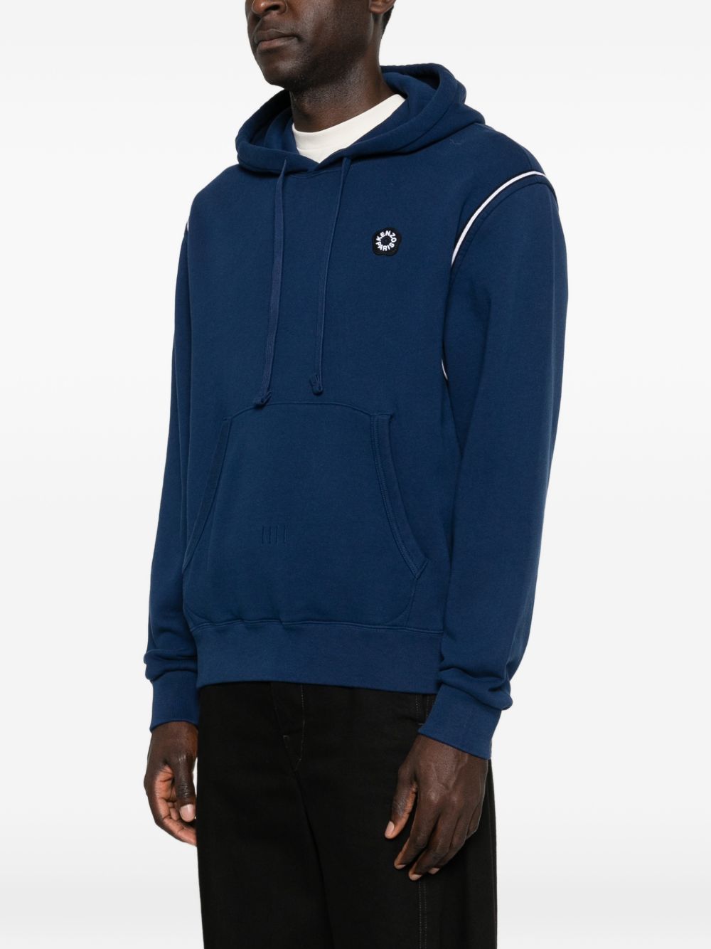 Felpa con cappuccio e logo in blu Kenzo - uomo 