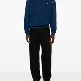Felpa con cappuccio e logo in blu Kenzo - uomo 