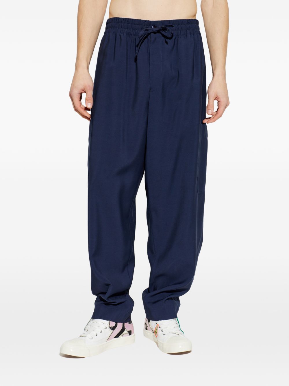 Pantaloni con tasche con coulisse in blu Kenzo - uomo 