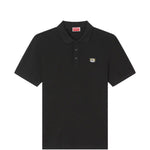 Polo in cotone con applicazione logo in nero Kenzo - uomo 