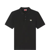 Polo in cotone con applicazione logo in nero Kenzo - uomo 