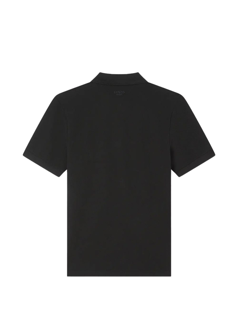 Polo in cotone con applicazione logo in nero Kenzo - uomo 