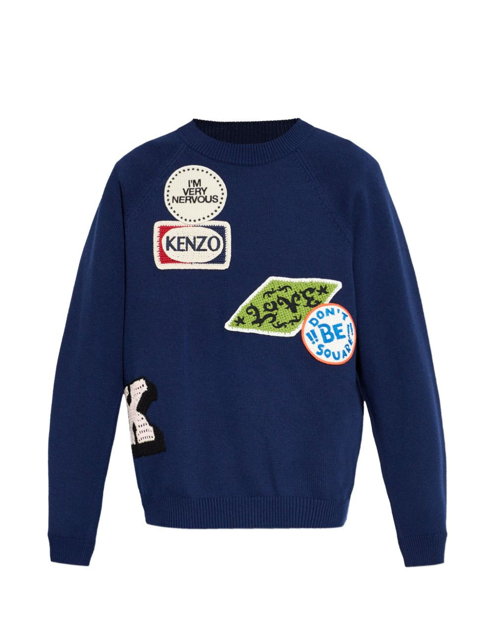 Maglione girocollo a maniche lunghe in blu Kenzo - uomo 
