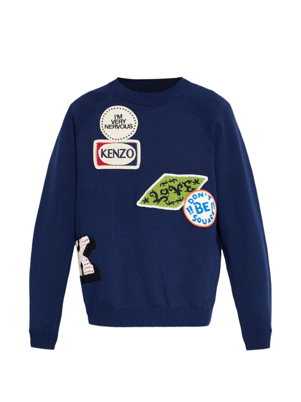 Maglione girocollo a maniche lunghe in blu Kenzo - uomo 