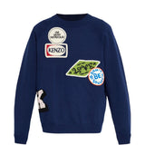 Maglione girocollo a maniche lunghe in blu Kenzo - uomo 