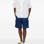 Pantaloncini con logo e toppa in blu Kenzo - uomo 
