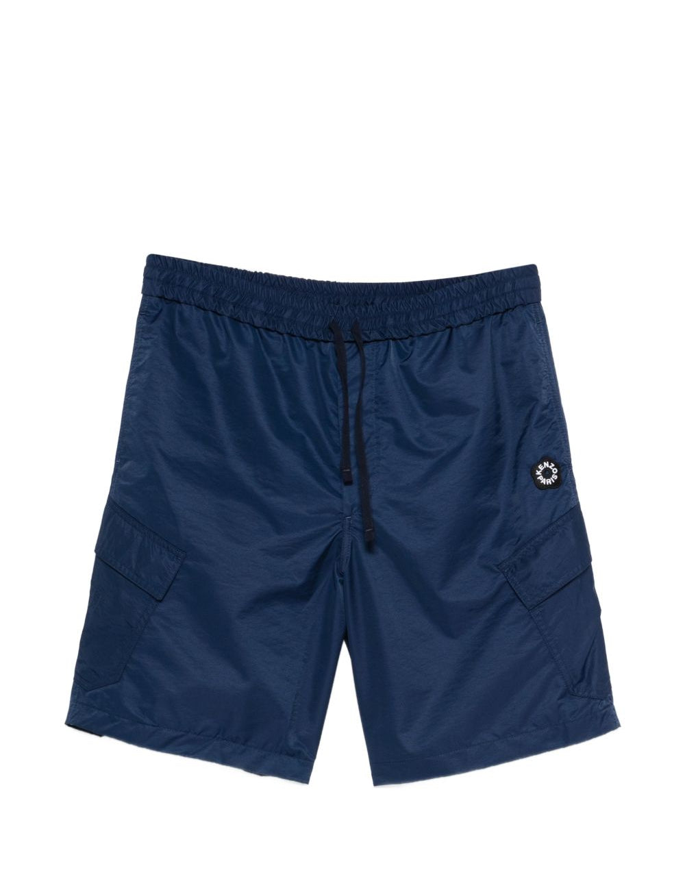Pantaloncini con logo e toppa in blu Kenzo - uomo 