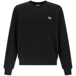 Maglione girocollo con logo e toppa in nero Kenzo - uomo 