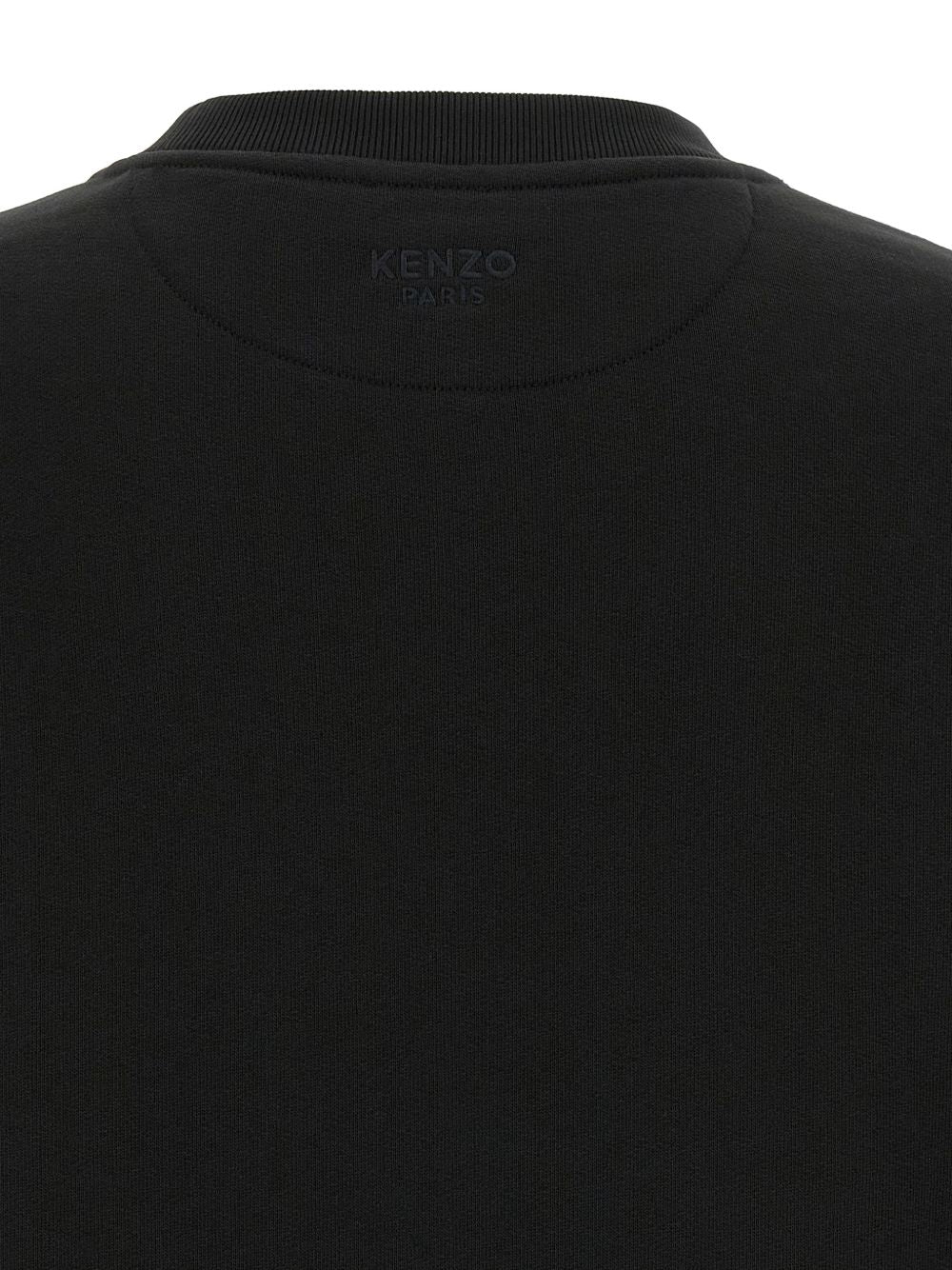 Maglione girocollo con logo e toppa in nero Kenzo - uomo 