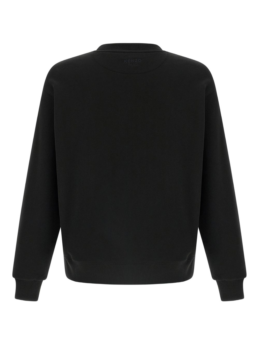 Maglione girocollo con logo e toppa in nero Kenzo - uomo 