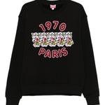 Felpa con ricamo in nero Kenzo - uomo 