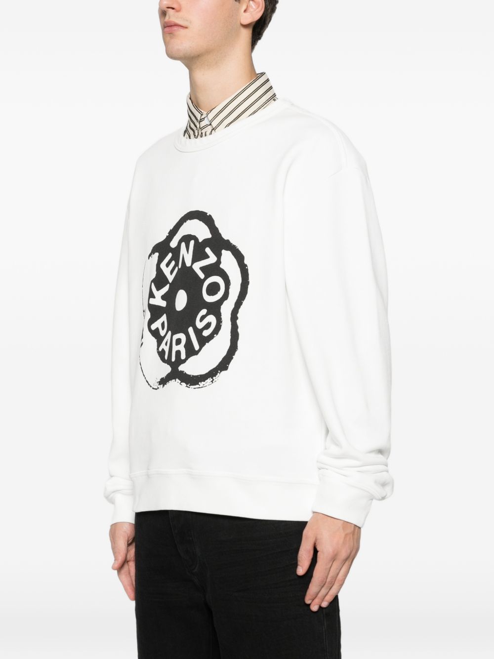 Felpa con stampa in bianco Kenzo - uomo 
