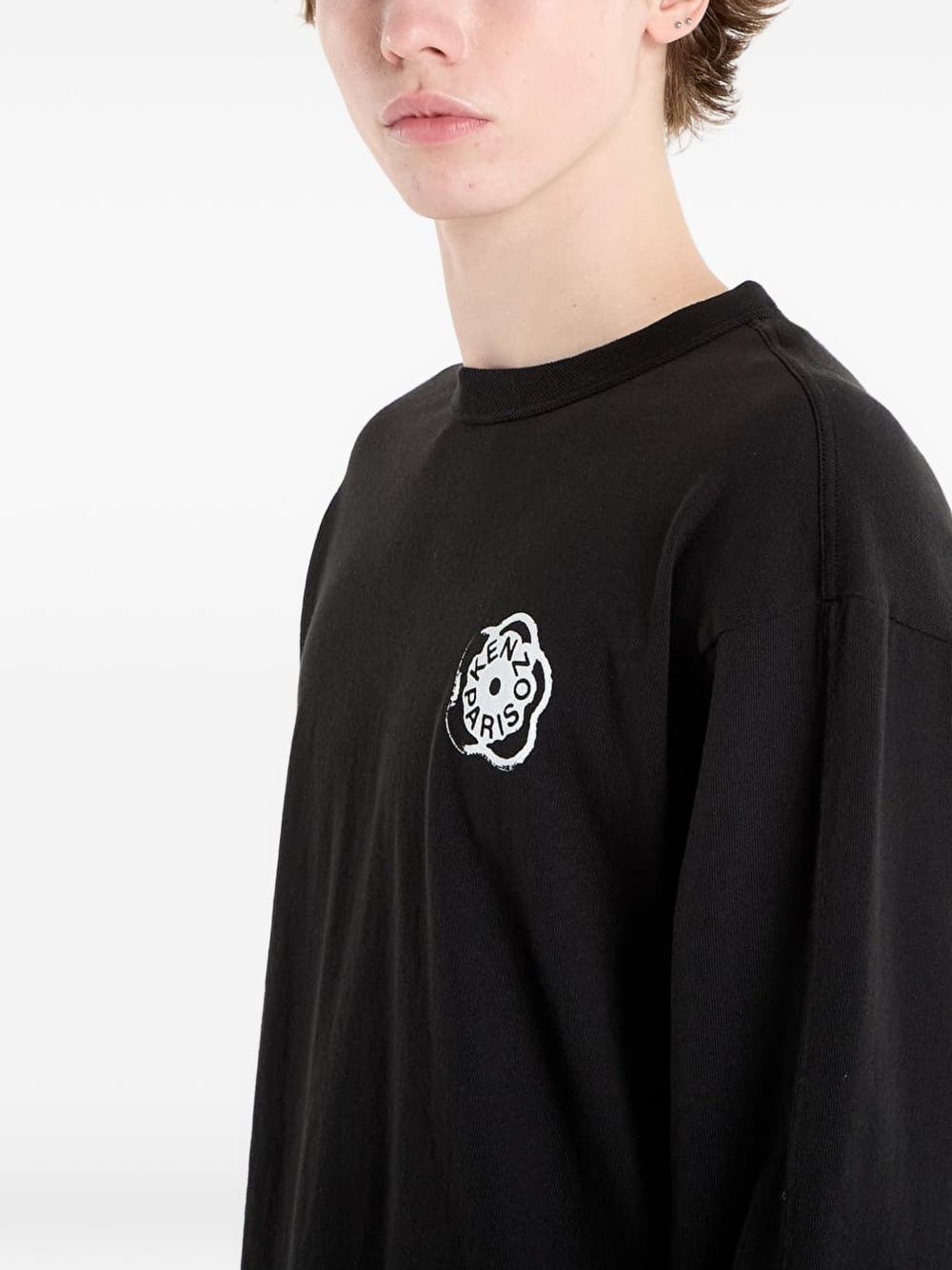 T-shirt a manica lunga boke flower 2.0 in nero Kenzo - uomo 