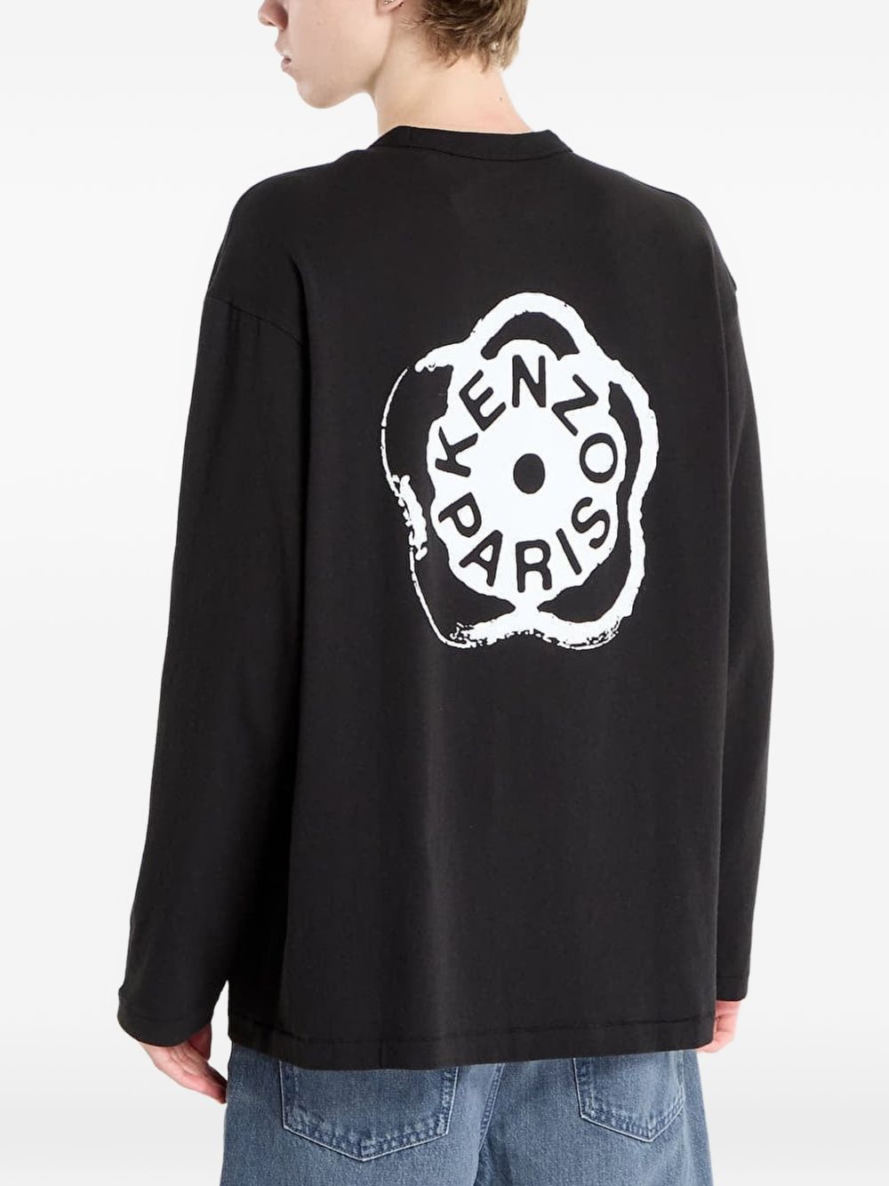 T-shirt a manica lunga boke flower 2.0 in nero Kenzo - uomo 