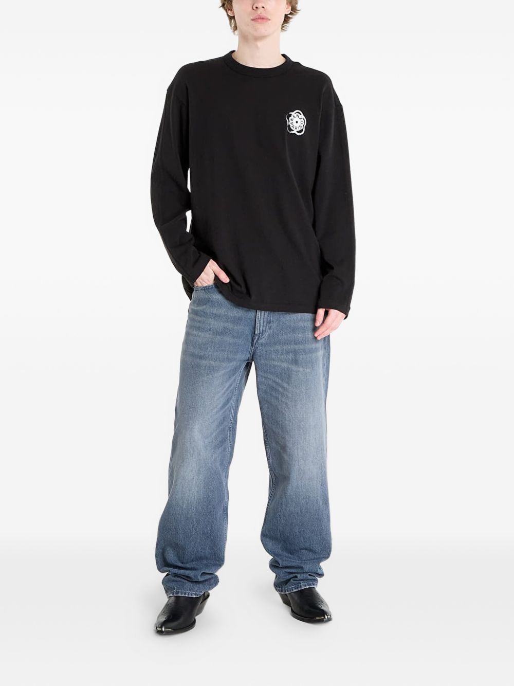 T-shirt a manica lunga boke flower 2.0 in nero Kenzo - uomo 