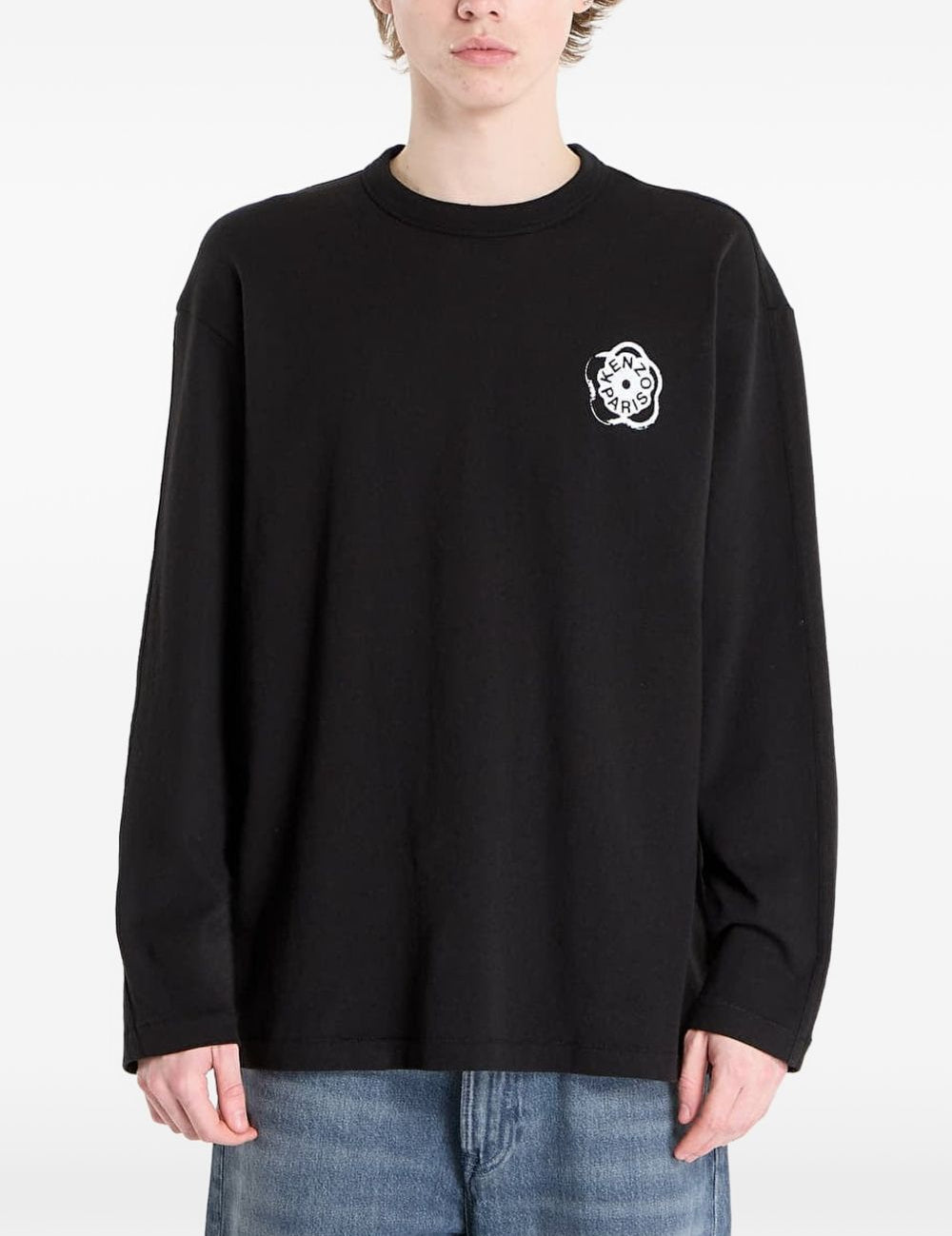 T-shirt a manica lunga boke flower 2.0 in nero Kenzo - uomo 