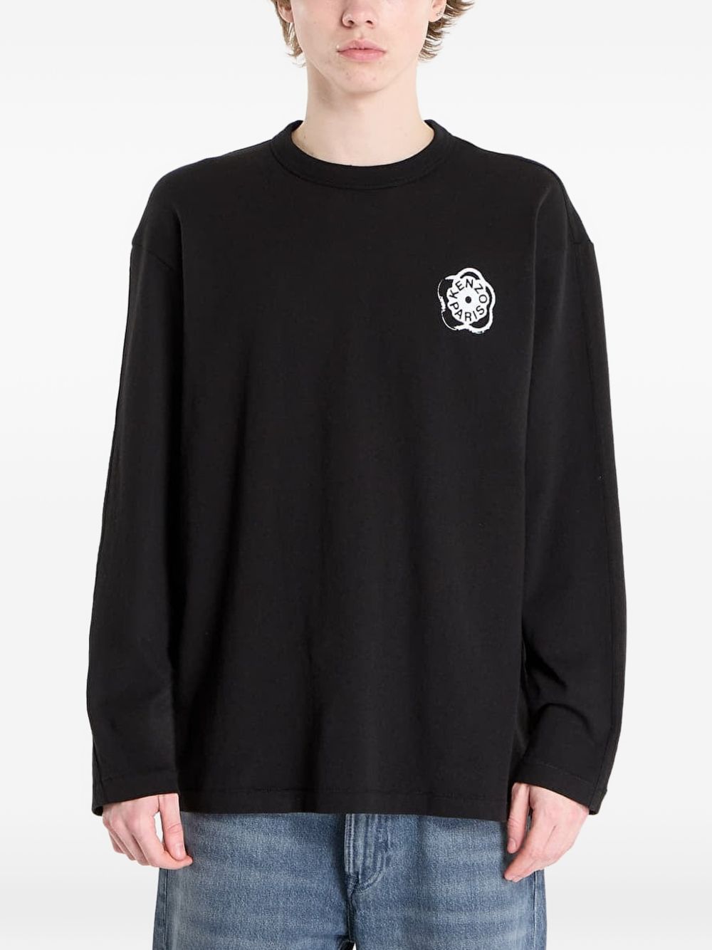 T-shirt a manica lunga boke flower 2.0 in nero Kenzo - uomo 