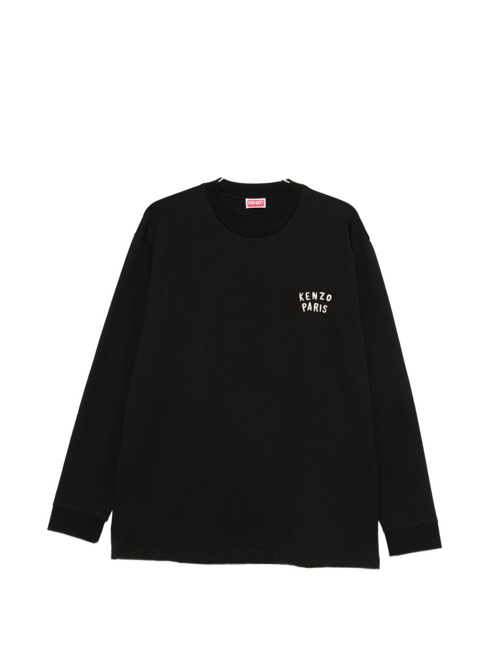 T-shirt a maniche lunghe con logo in nero Kenzo - uomo 