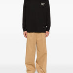 T-shirt a maniche lunghe con logo in nero Kenzo - uomo 
