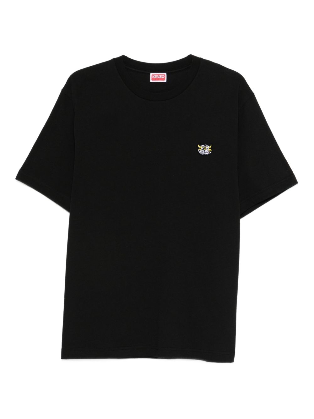 T-shirt con applicazione ricamata in nero Kenzo - uomo 