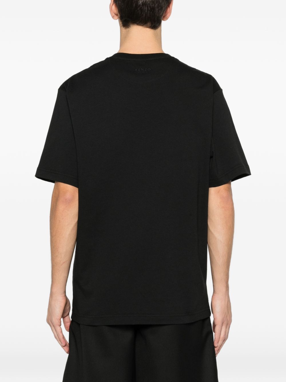 T-shirt con applicazione ricamata in nero Kenzo - uomo 