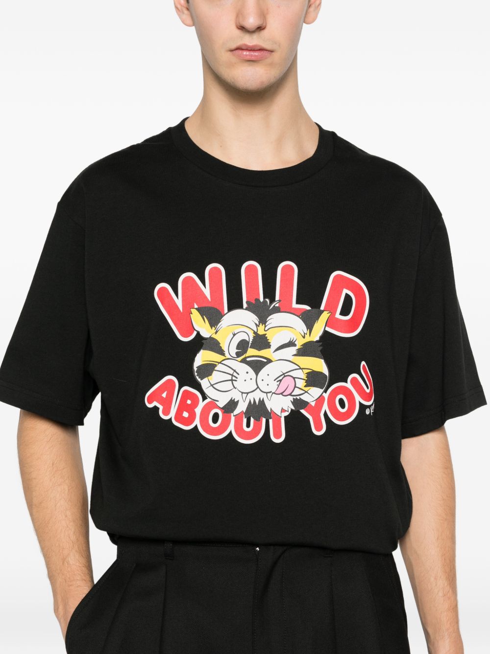 T-shirt con stampa a fumetti in nero Kenzo - uomo 