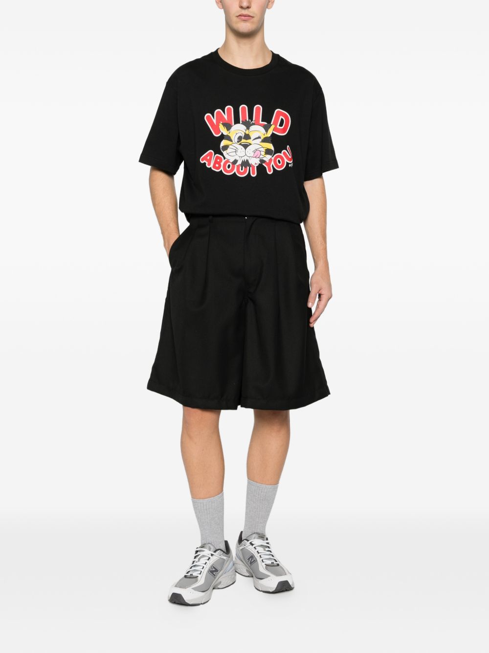 T-shirt con stampa a fumetti in nero Kenzo - uomo 