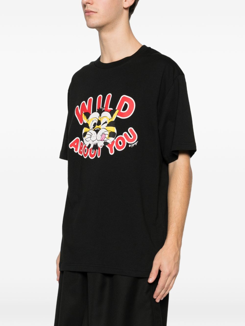 T-shirt con stampa a fumetti in nero Kenzo - uomo 