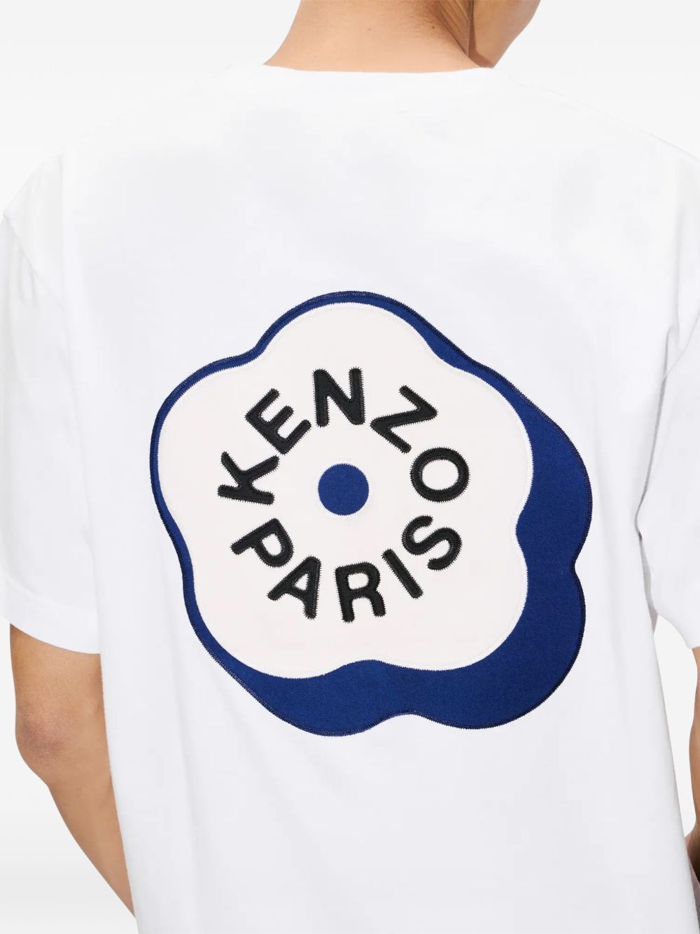 T-shirt girocollo in bianco Kenzo - uomo 