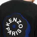 T-shirt con applicazioni di fiori in nero Kenzo - uomo 