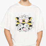 T-shirt con stampa tigrata in bianco Kenzo - uomo 