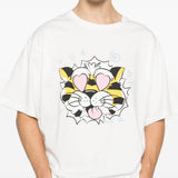 T-shirt con stampa tigrata in bianco Kenzo - uomo 