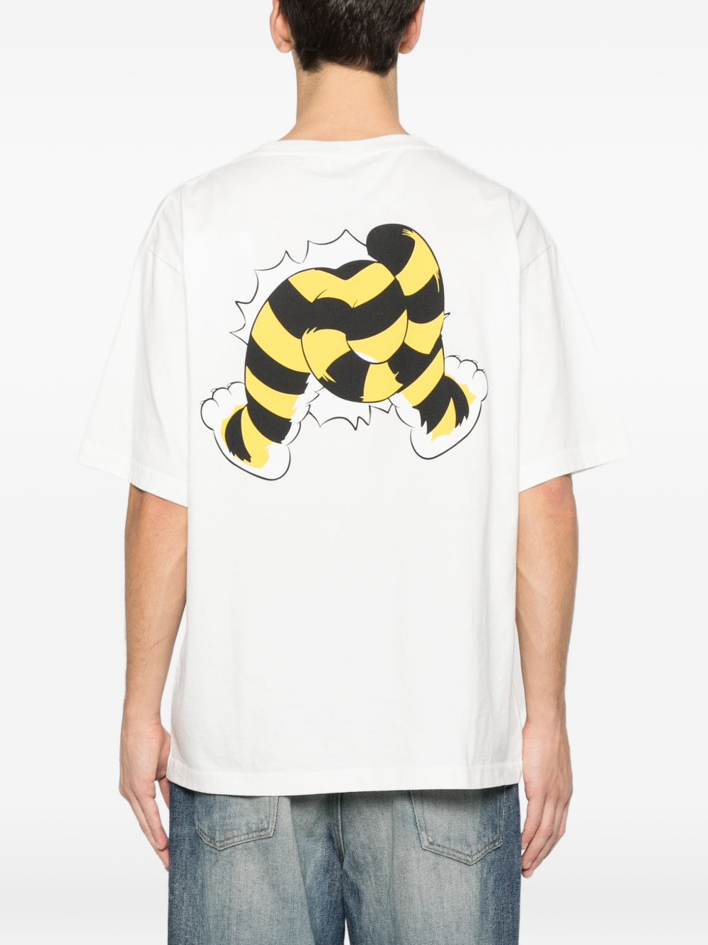 T-shirt con stampa tigrata in bianco Kenzo - uomo 