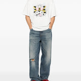 T-shirt con stampa tigrata in bianco Kenzo - uomo 