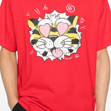 T-shirt con grafica in rosso Kenzo - uomo 