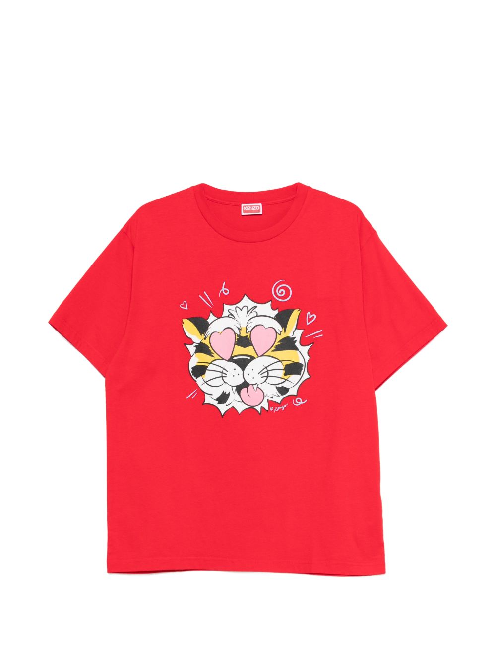 T-shirt con grafica in rosso Kenzo - uomo 