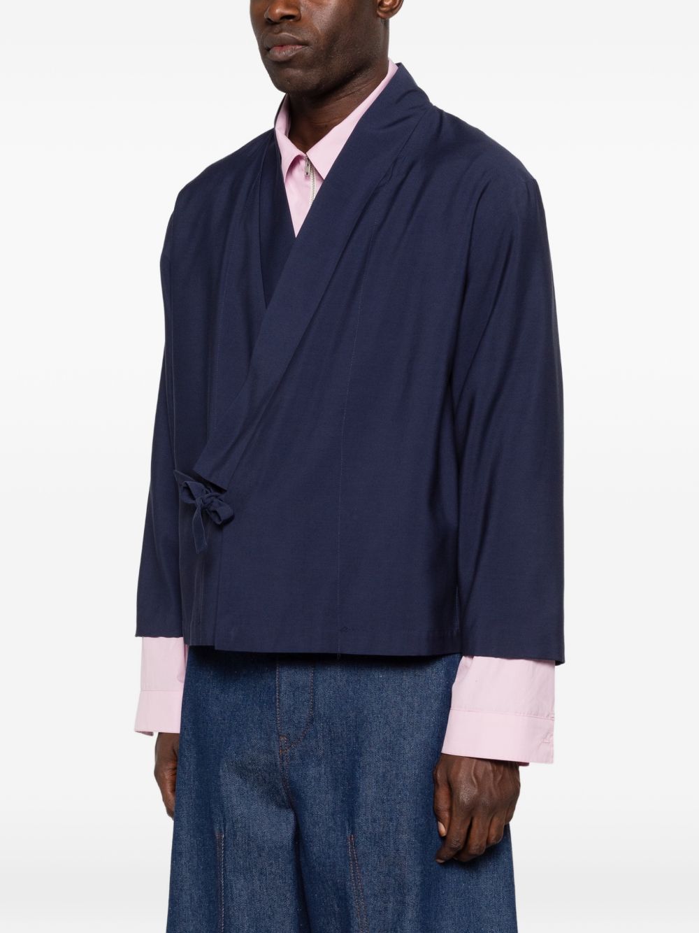 Blazer con design a portafoglio in blu Kenzo - uomo 