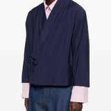 Blazer con design a portafoglio in blu Kenzo - uomo 