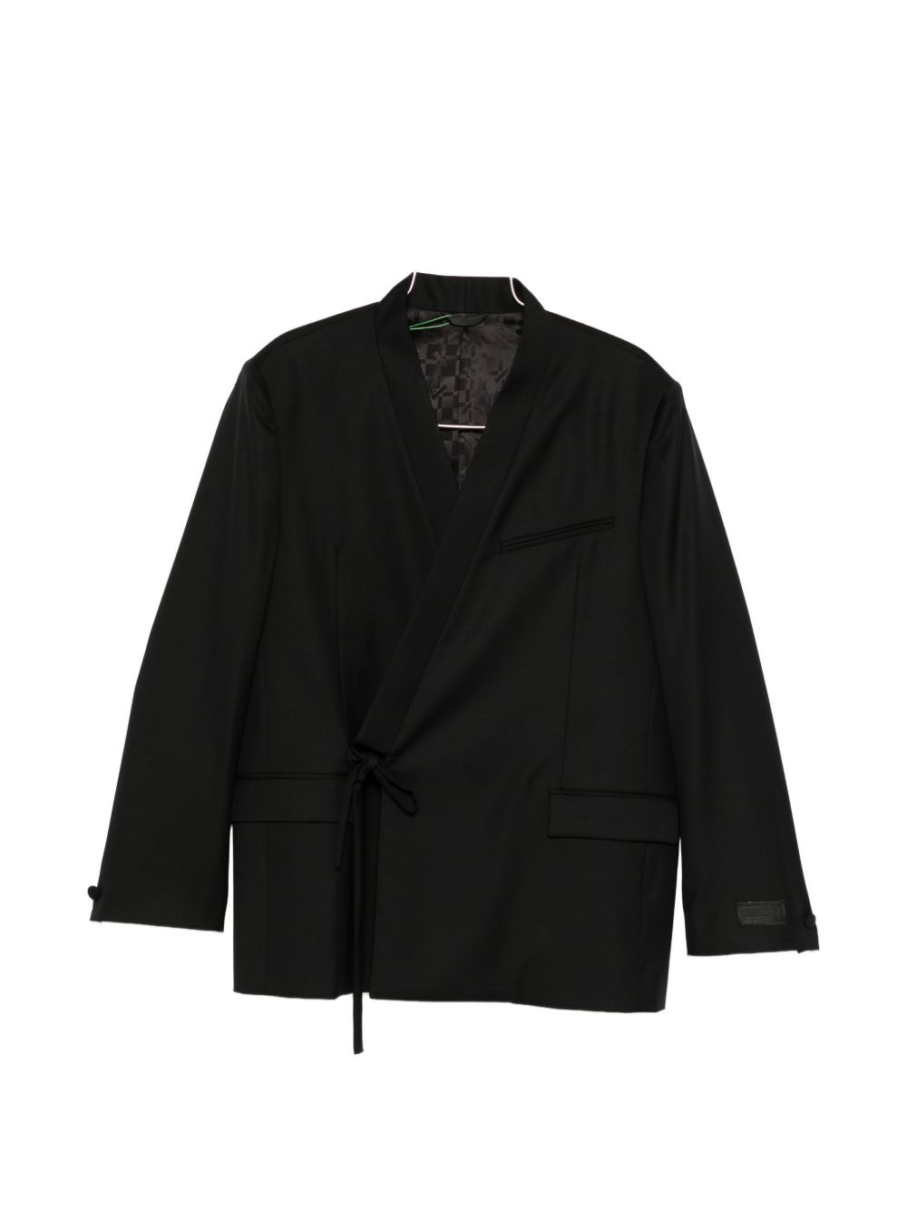 Blazer con chiusura a cravatta in nero Kenzo - uomo 