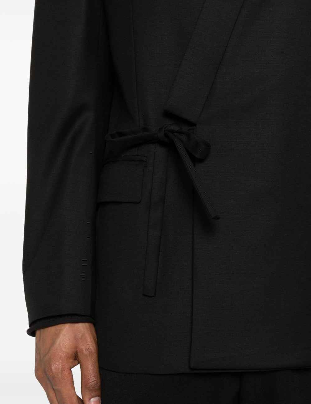 Blazer con chiusura a cravatta in nero Kenzo - uomo 