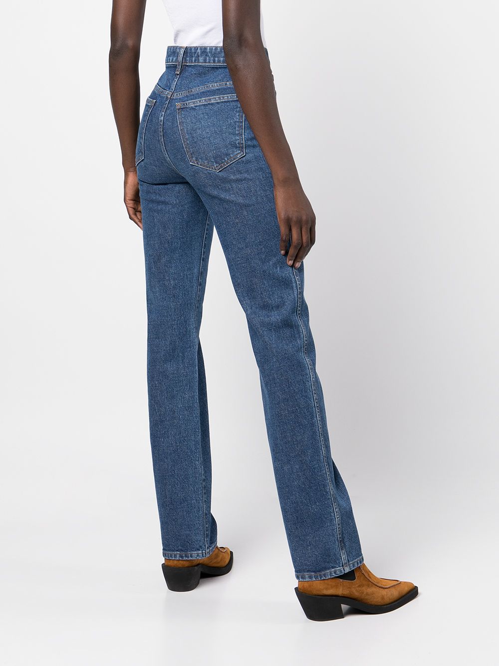 Jeans Danielle a vita alta in blu Khaite - donna 