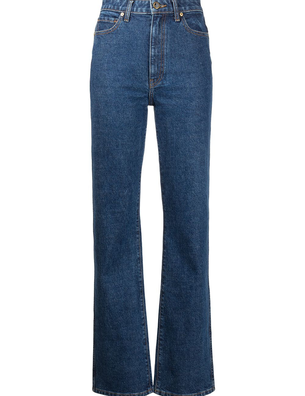Jeans Danielle a vita alta in blu Khaite - donna 